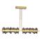 Hildene 51.9" Wide Large Modern Brass And Dark Smoke LED Pendant