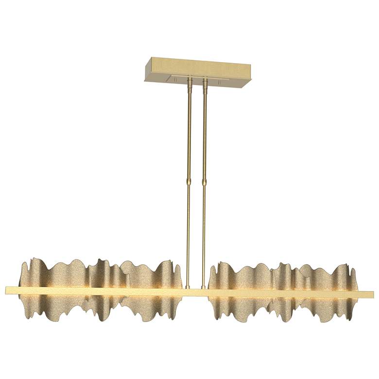 Image 1 Hildene 51.9" Wide Large Modern Brass And Soft Gold LED Pendant