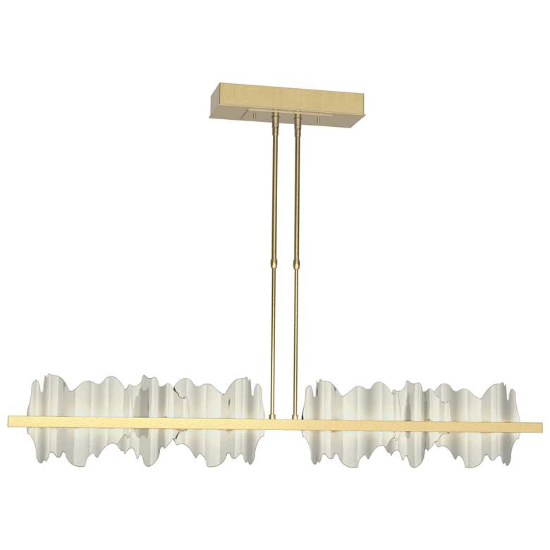 Image 1 Hildene 51.9" Wide Large Modern Brass And Sterling LED Pendant