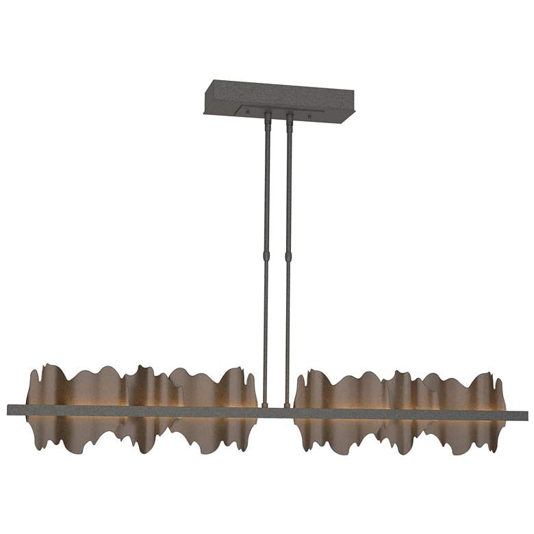 Image 1 Hildene 51.9" Wide Large Natural Iron And Bronze LED Pendant