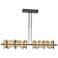 Hildene 51.9" Wide Large Oil Rubbed Bronze And Soft Gold LED Pendant