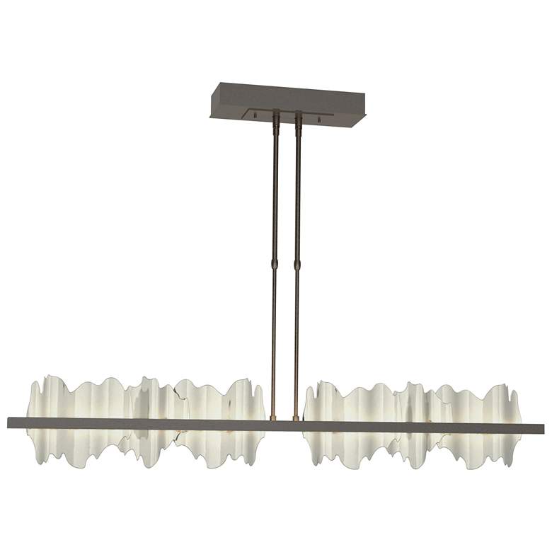 Image 1 Hildene 51.9" Wide Large Oil Rubbed Bronze And Sterling LED Pendant