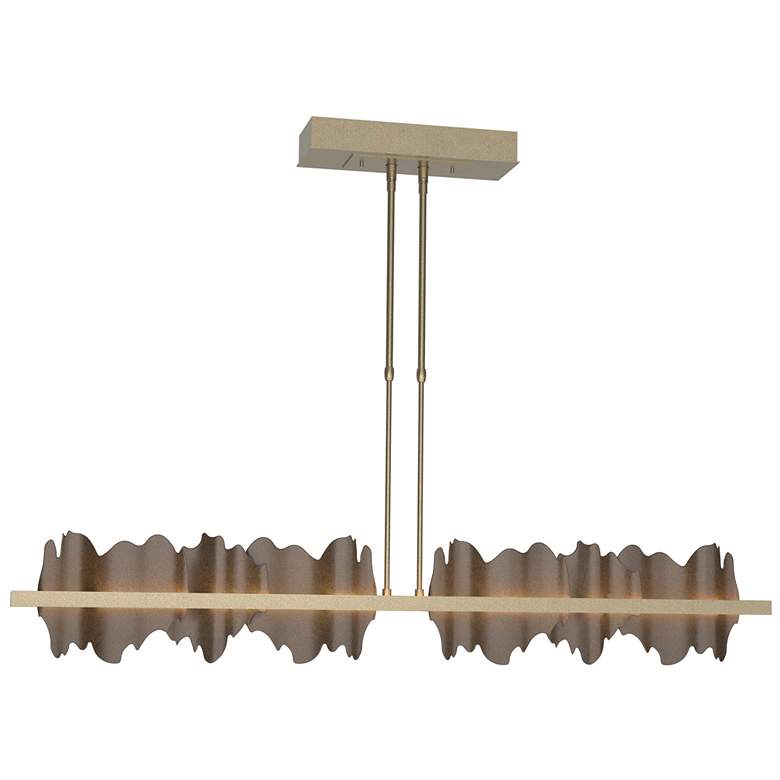 Image 1 Hildene 51.9" Wide Large Soft Gold And Bronze LED Pendant