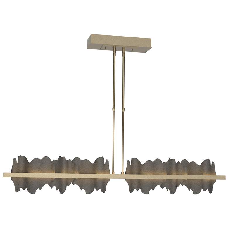 Image 1 Hildene 51.9" Wide Large Soft Gold And Natural Iron LED Pendant