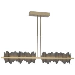 Hildene 51.9" Wide Large Soft Gold And Natural Iron LED Pendant