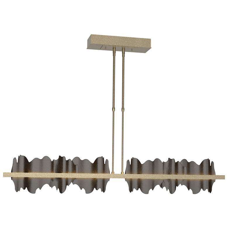 Image 1 Hildene 51.9" Wide Large Soft Gold And Oil Rubbed Bronze LED Pendant