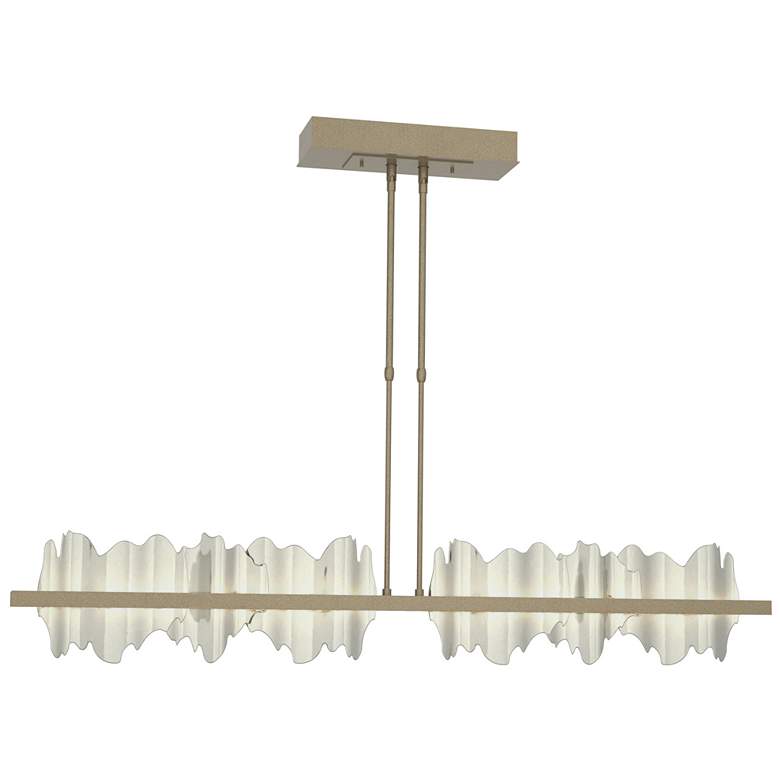 Image 1 Hildene 51.9" Wide Large Soft Gold And Sterling LED Pendant