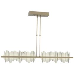 Hildene 51.9" Wide Large Soft Gold And Sterling LED Pendant