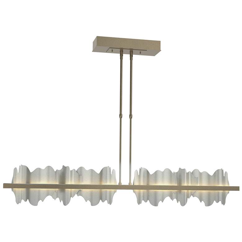 Image 1 Hildene 51.9" Wide Large Soft Gold And Vintage Platinum LED Pendant