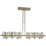 Hildene 51.9" Wide Large Soft Gold And Vintage Platinum LED Pendant
