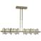 Hildene 51.9" Wide Large Soft Gold And Vintage Platinum LED Pendant