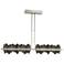 Hildene 51.9" Wide Large Sterling And Black LED Pendant
