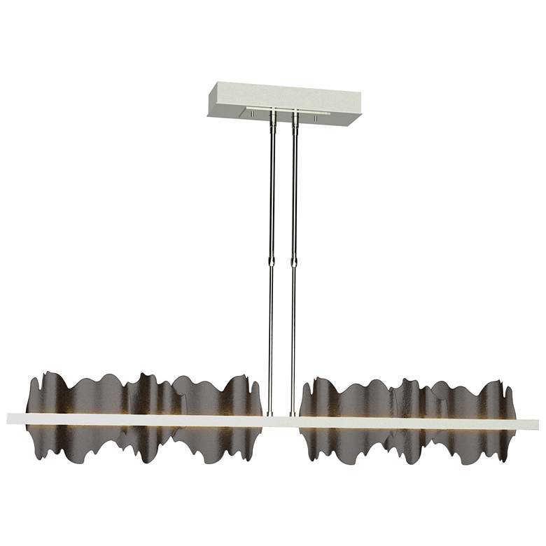 Image 1 Hildene 51.9" Wide Large Sterling And Oil Rubbed Bronze LED Pendant