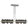 Hildene 51.9" Wide Large Vintage Platinum And Black LED Pendant