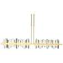 Hildene 51.9"W  Accented Large Modern Brass Short Height LED Pendant