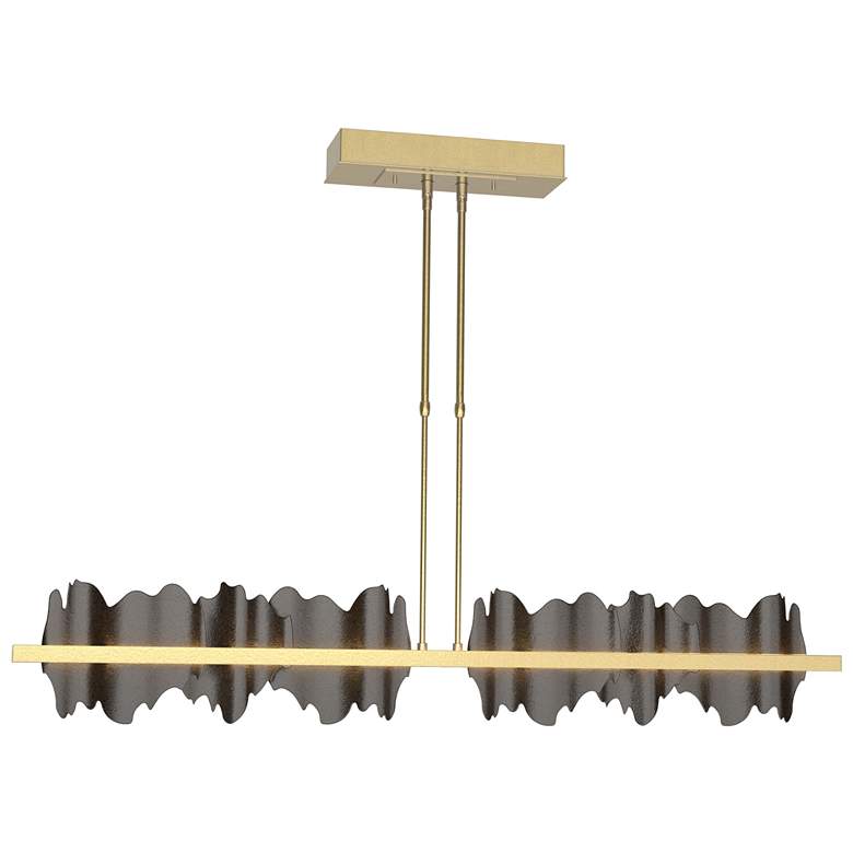 Image 1 Hildene 51.9"W Large Modern Brass And Oil Rubbed Bronze LED Pendant