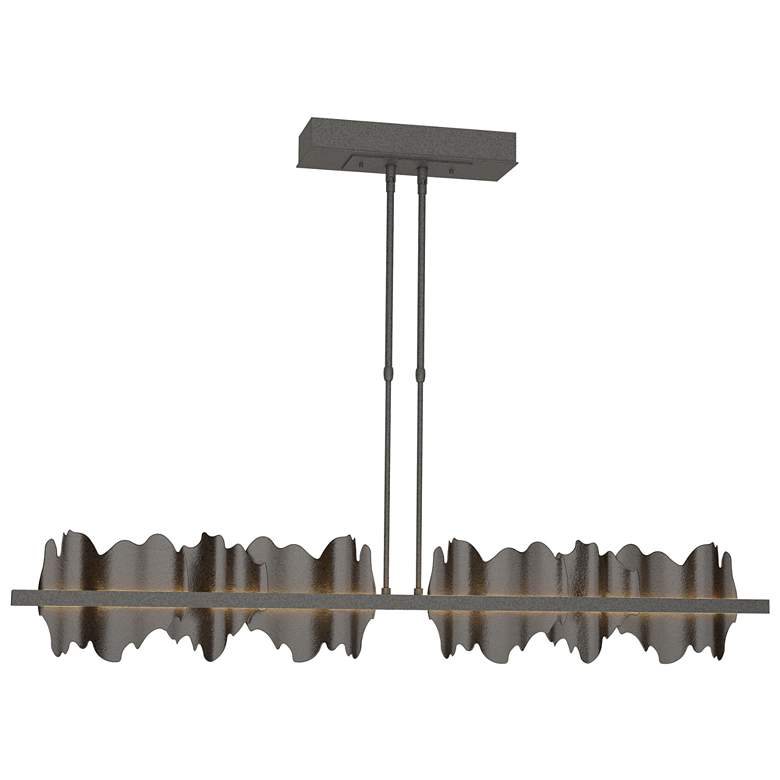 Image 1 Hildene 51.9"W Large Natural Iron And Oil Rubbed Bronze LED Pendant