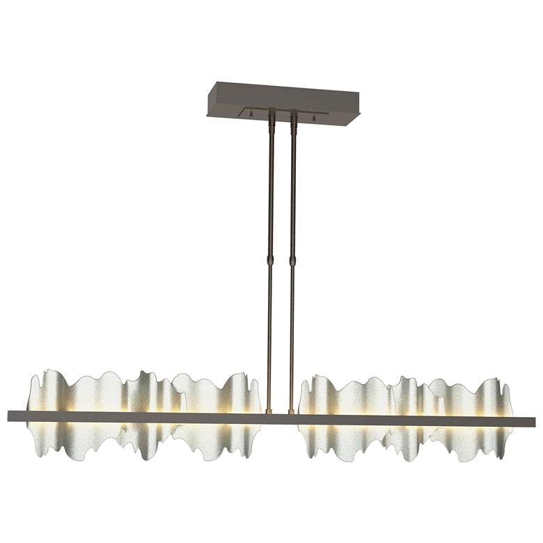 Image 1 Hildene 51.9"W Large Oil Rubbed Bronze And Platinum LED Pendant