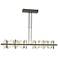 Hildene 51.9"W Large Oil Rubbed Bronze And Platinum LED Pendant