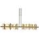 Hildene 51.9"W Modern Brass Accented Large Bronze Long LED Pendant