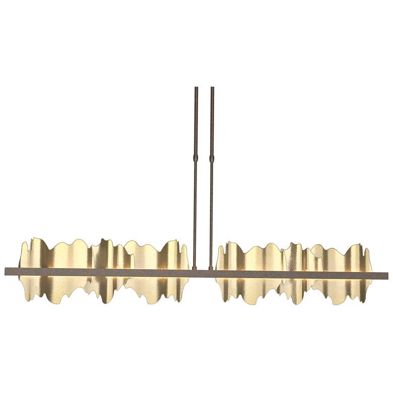 Image 1 Hildene 51.9 inchW Modern Brass Accented Large Bronze Long LED Pendant