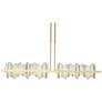 Hildene 51.9"W Sterling Accented Large Brass Short Height LED Pendant