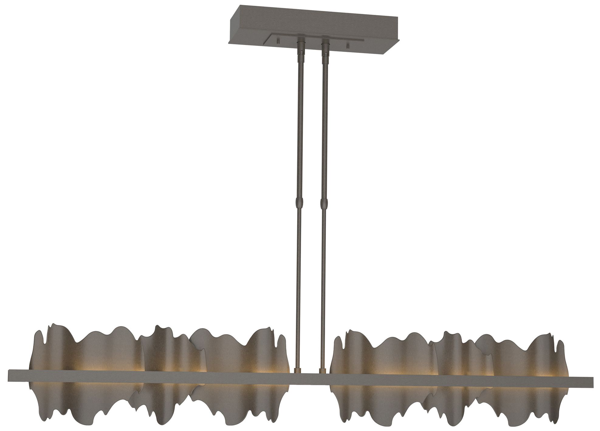 Hildene 51.9"W Large Dark Smoke And Dark Smoke LED Pendant Made to Order