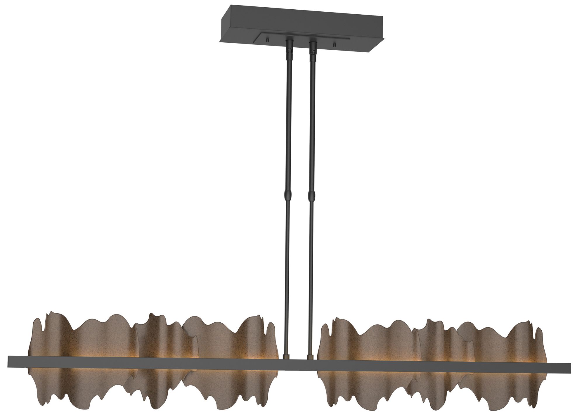 Hildene 51.9" Wide Large Black And Bronze LED Pendant - Made to Order