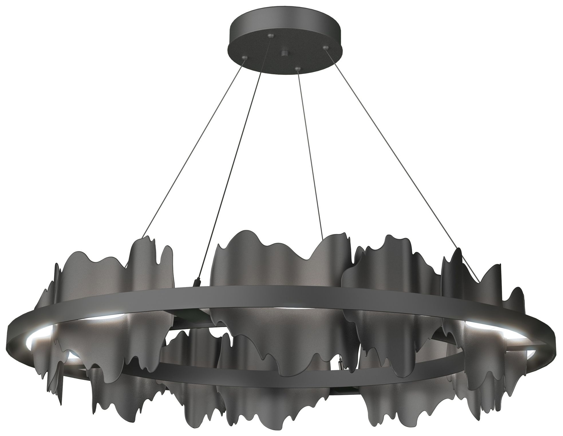 Hildene Circular LED Pendant - Black - Black - Made to Order