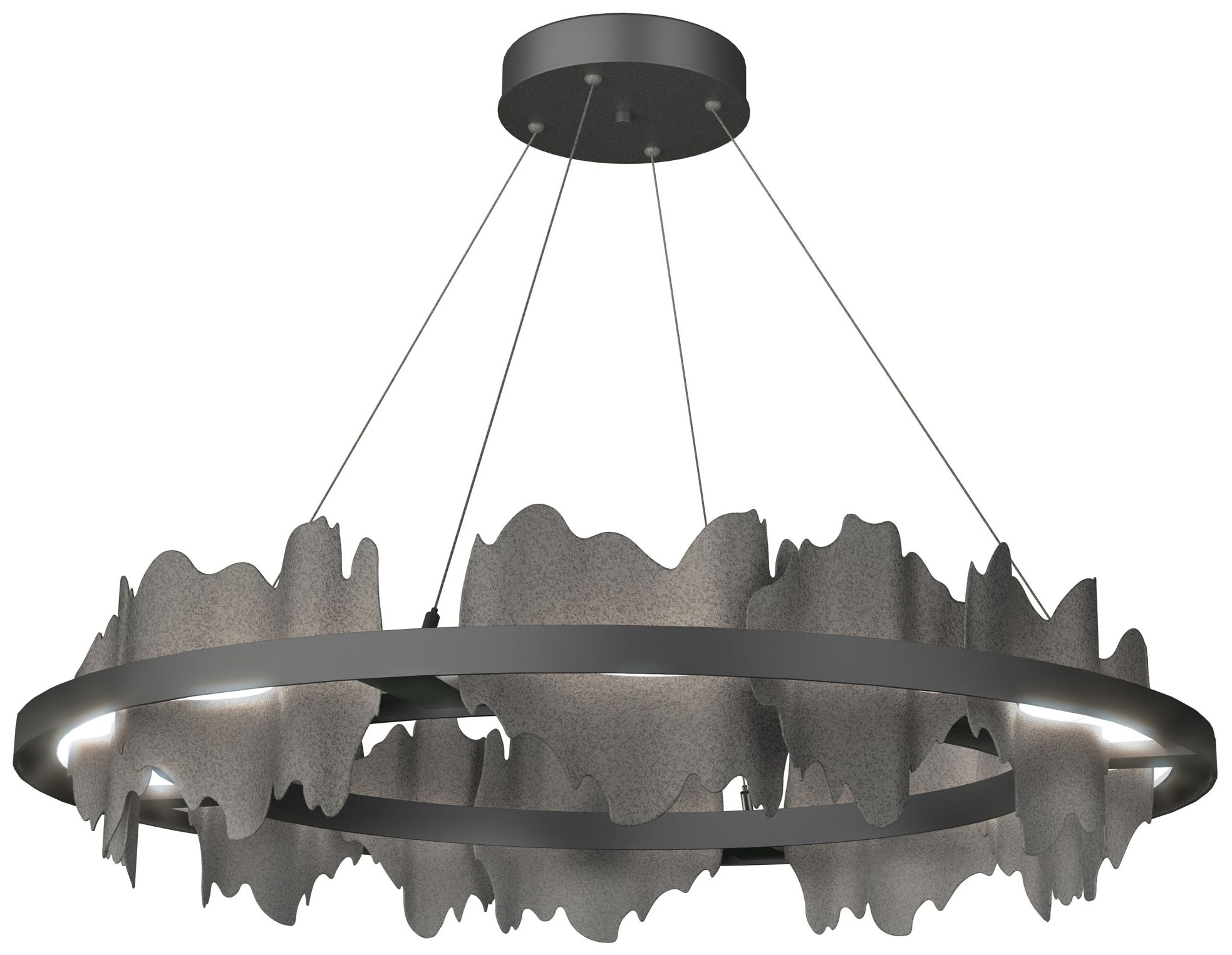 Hildene Circular LED Pendant - Black - Iron - Made to Order