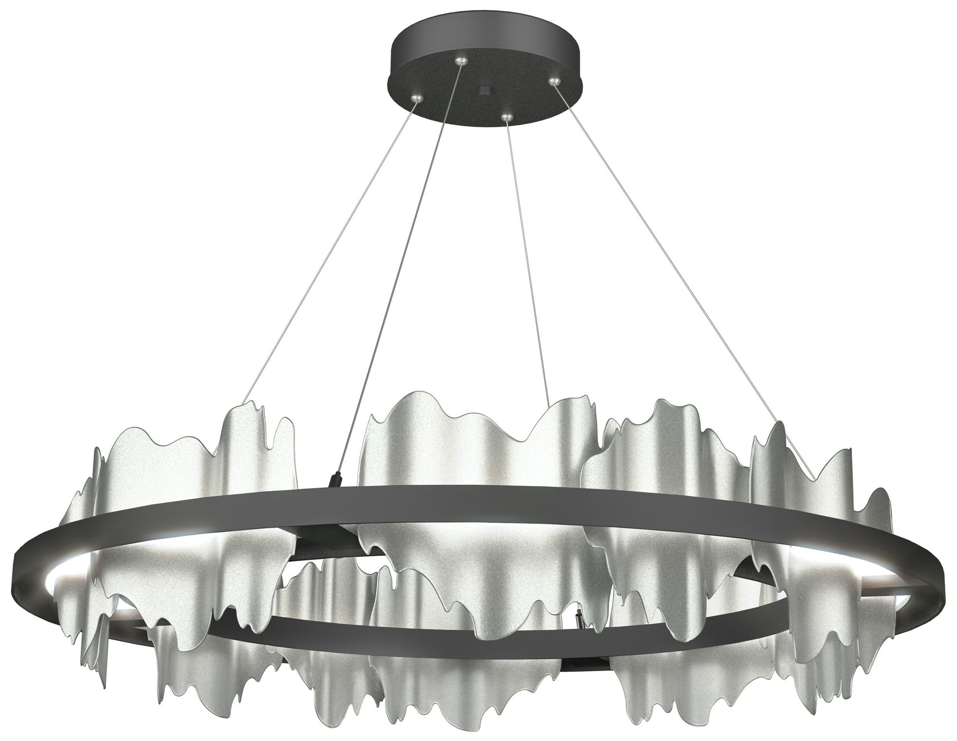 Hildene Circular LED Pendant - Black - Platinum - Made to Order