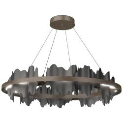 Hildene Circular LED Pendant - Bronze - Black