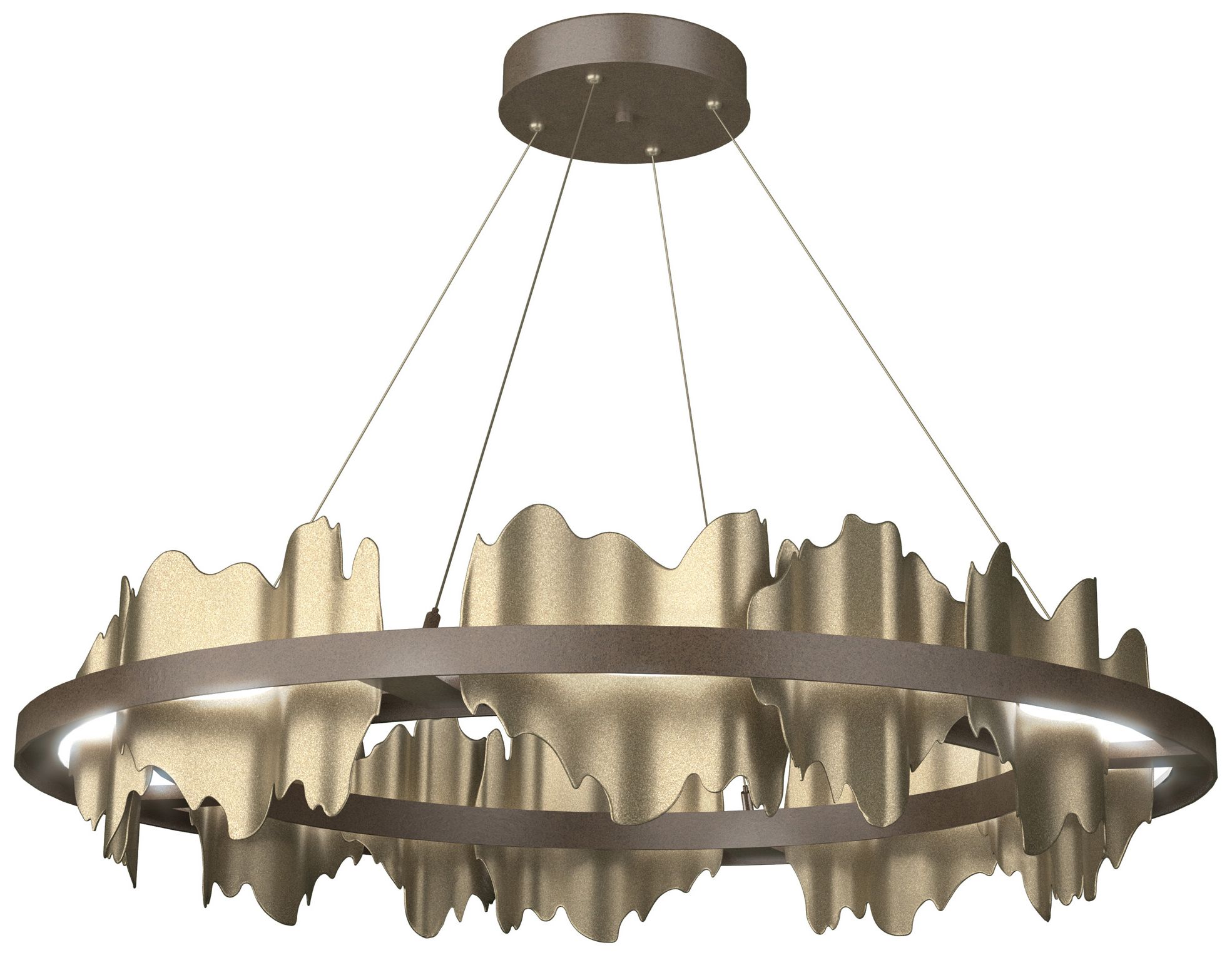 Hildene Circular LED Pendant - Bronze - Gold - Made to Order