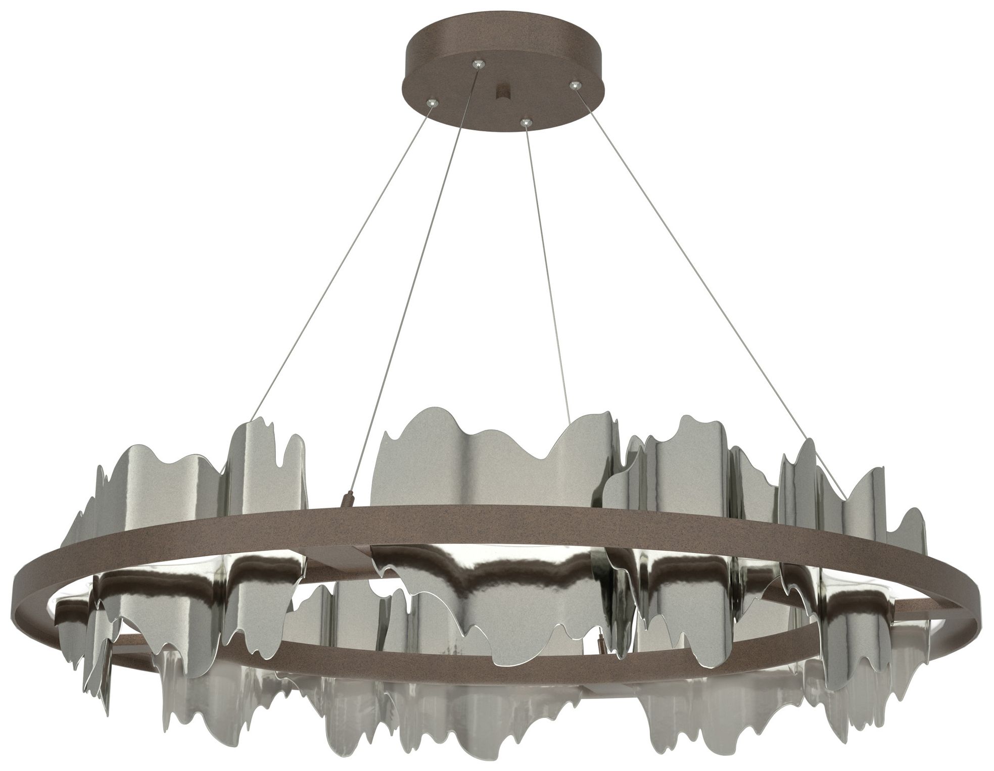 Hildene Circular LED Pendant - Bronze - Sterling - Made to Order
