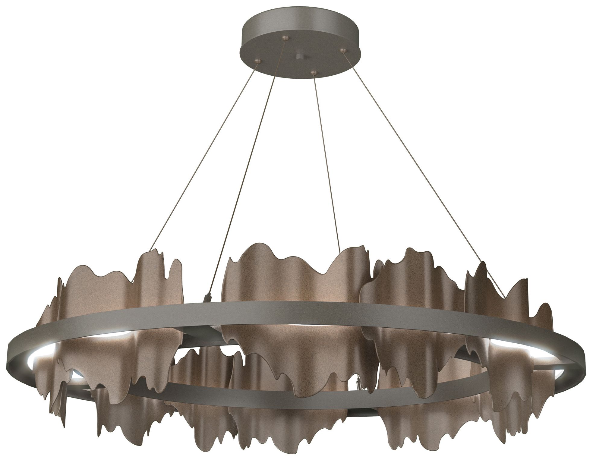 Hildene Circular LED Pendant - Dark Smoke - Bronze - Made to Order