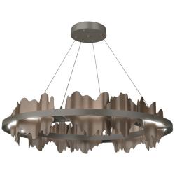 Hildene Circular LED Pendant - Dark Smoke - Bronze