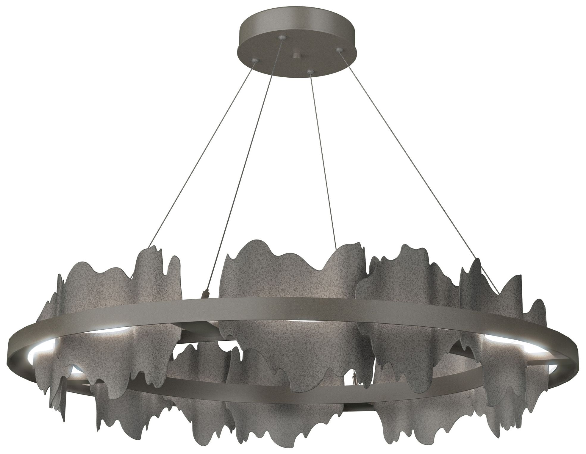 Hildene Circular LED Pendant - Dark Smoke - Iron - Made to Order