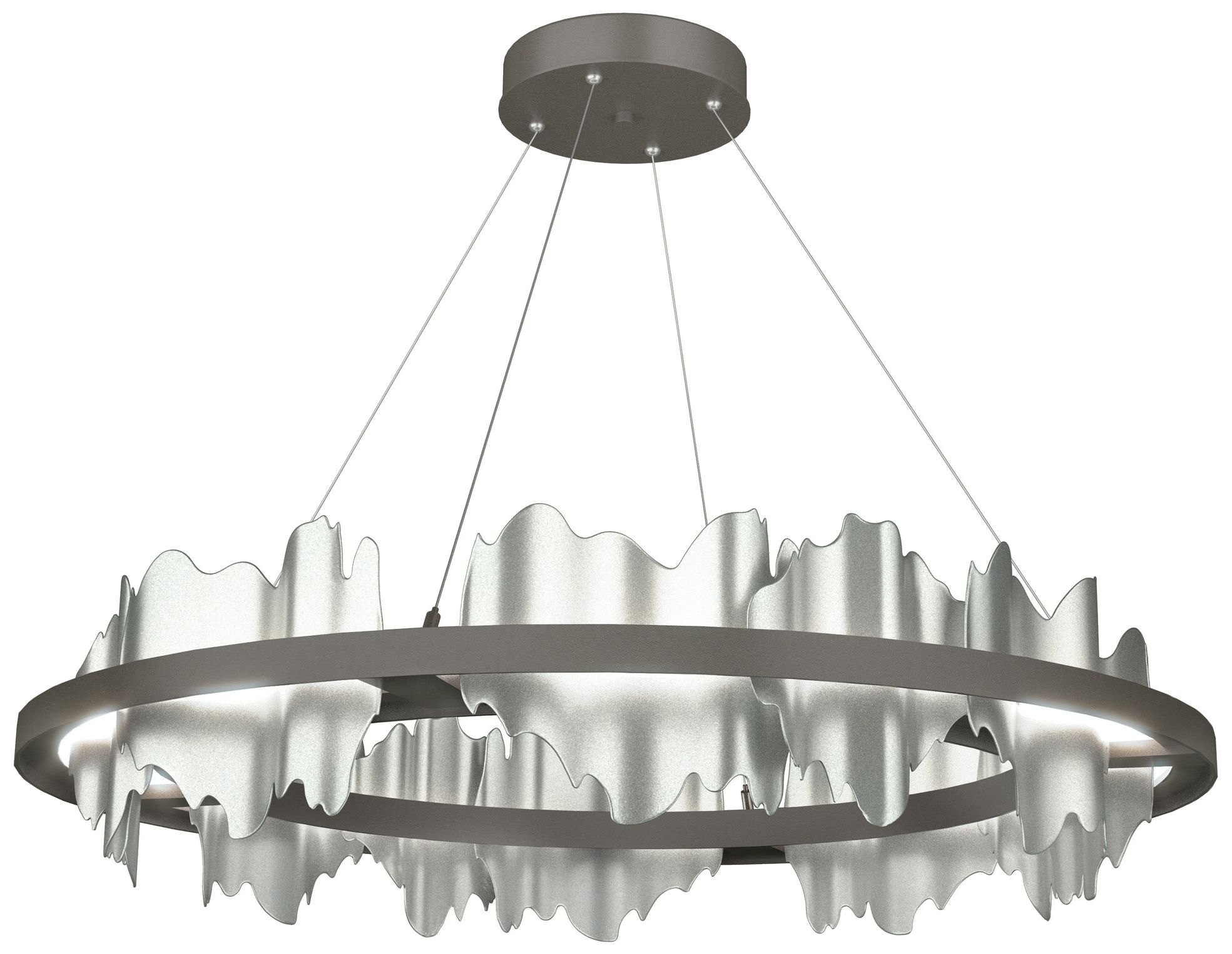 Hildene Circular LED Pendant - Dark Smoke - Platinum - Made to Order