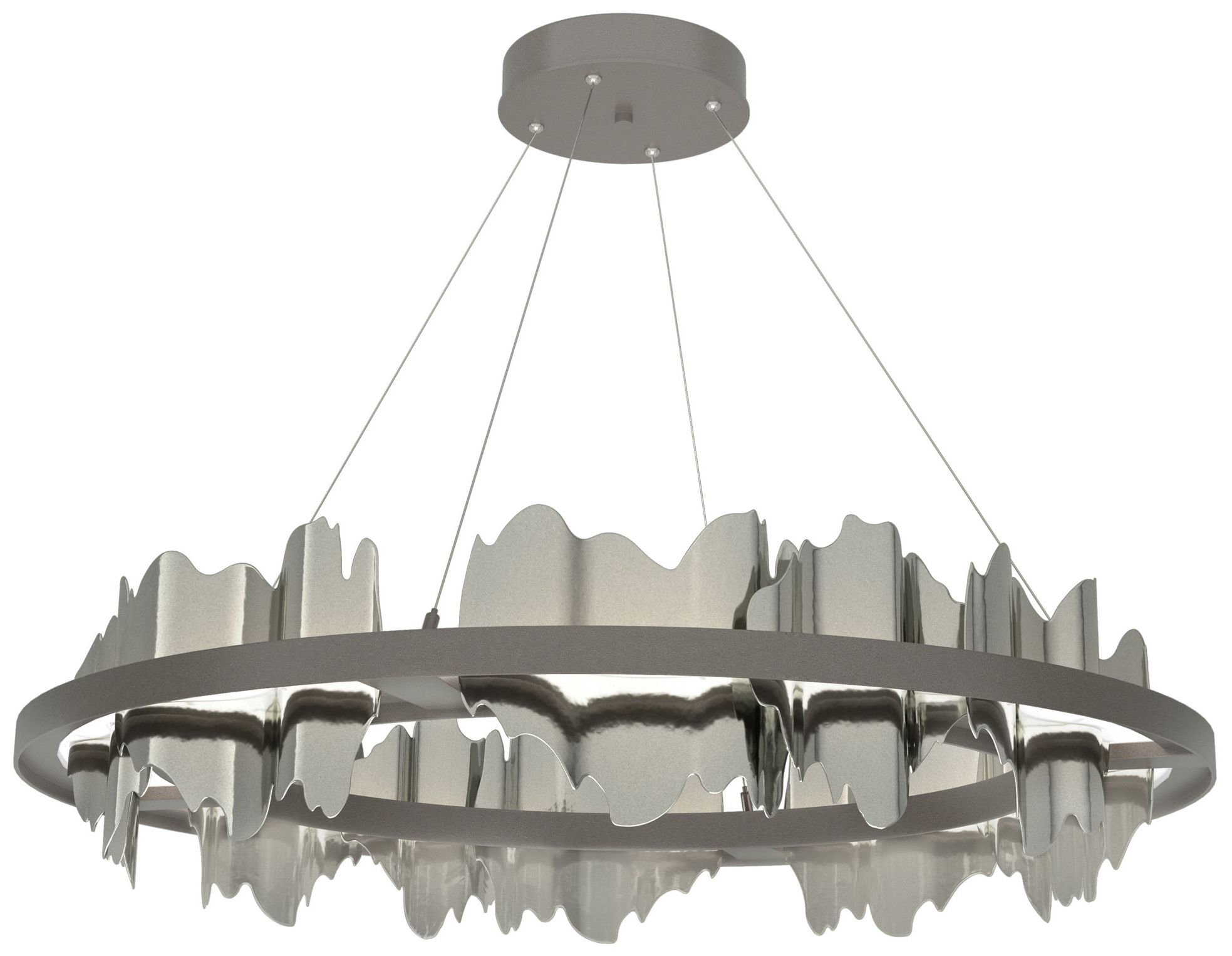 Hildene Circular LED Pendant - Dark Smoke - Sterling - Made to Order