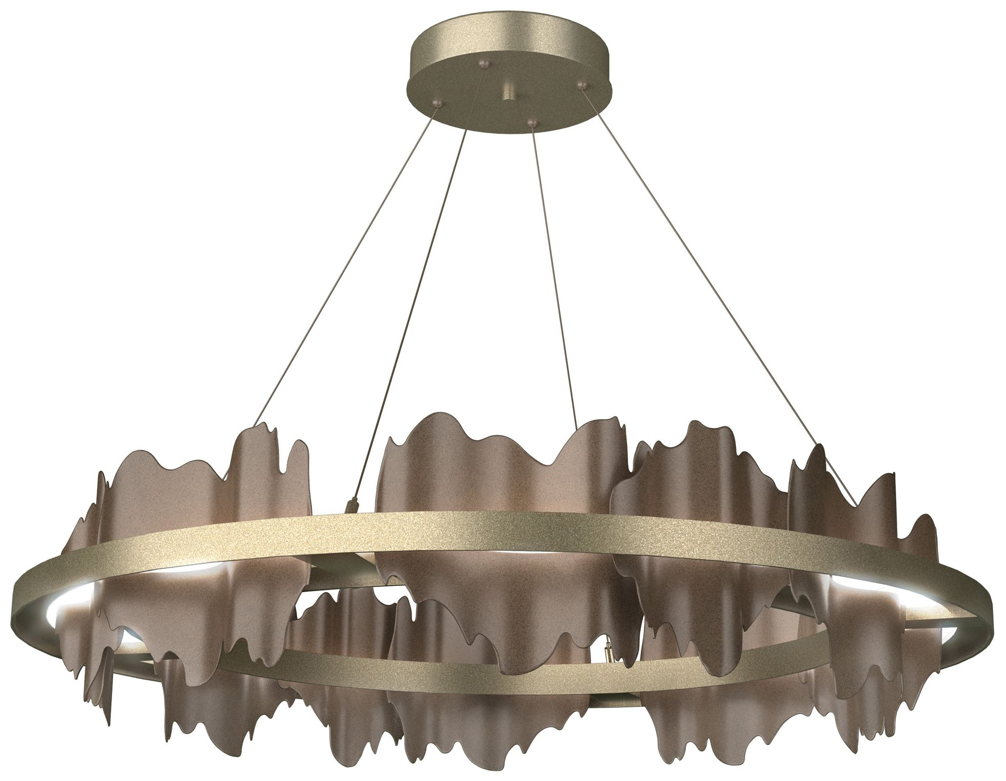 Hildene Circular LED Pendant - Gold - Bronze - Made to Order