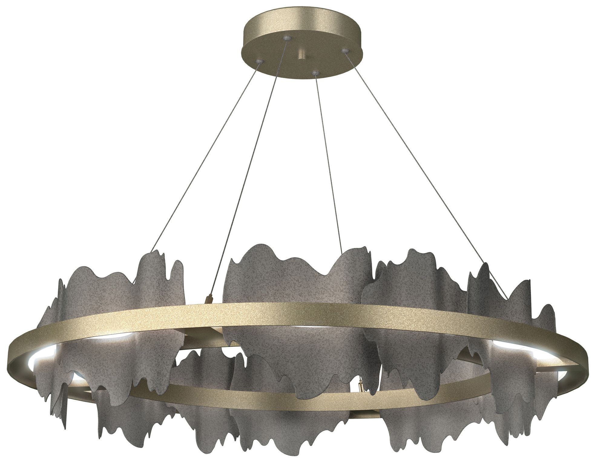 Hildene Circular LED Pendant - Gold - Iron - Made to Order