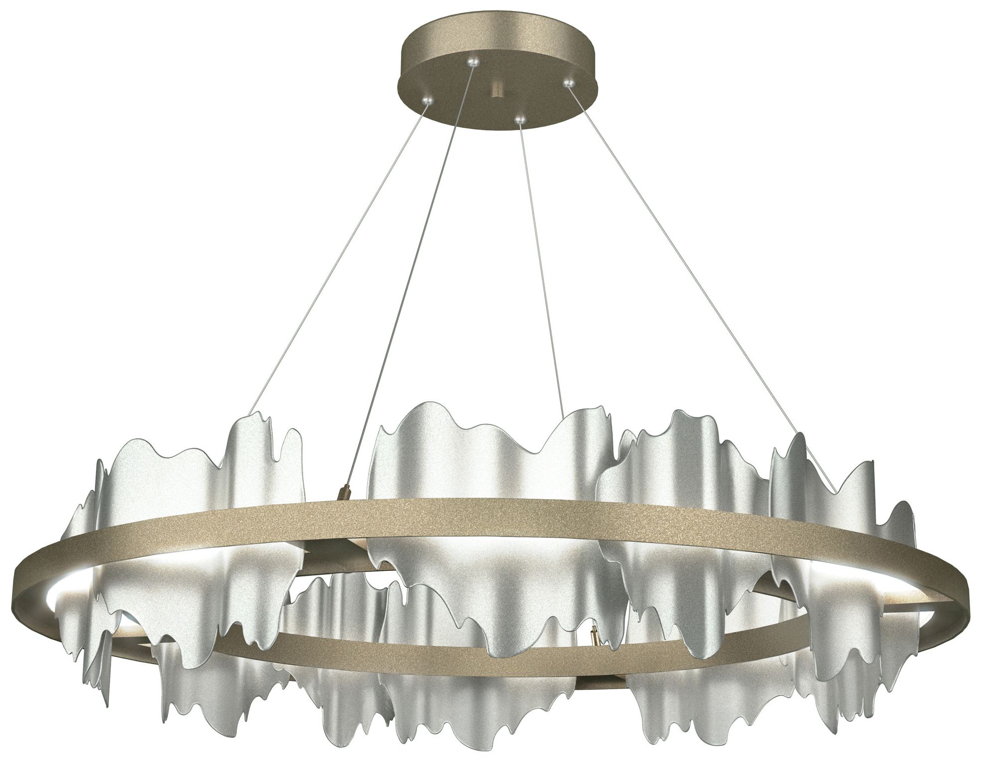 Hildene Circular LED Pendant - Gold - Platinum - Made to Order