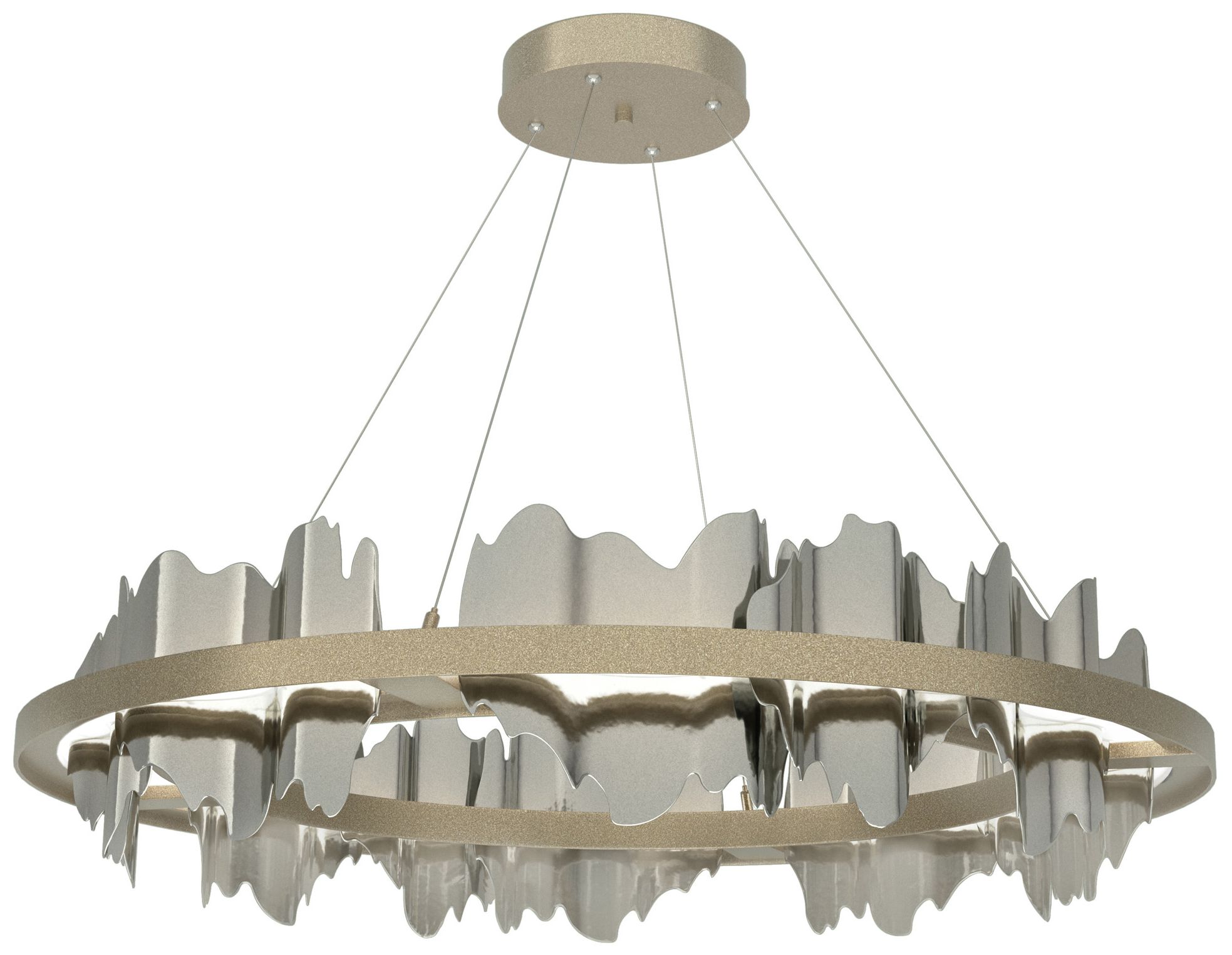 Hildene Circular LED Pendant - Gold - Sterling - Made to Order