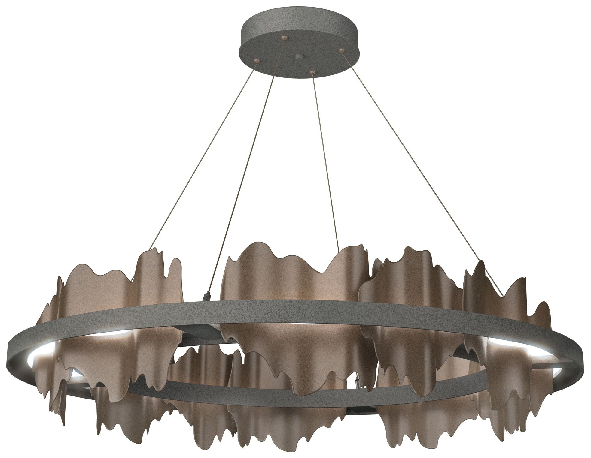 Hildene Circular LED Pendant - Iron - Bronze - Made to Order