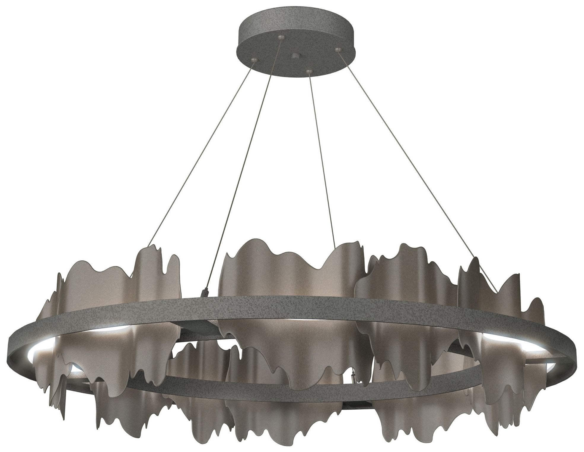 Hildene Circular LED Pendant - Iron - Dark Smoke - Made to Order