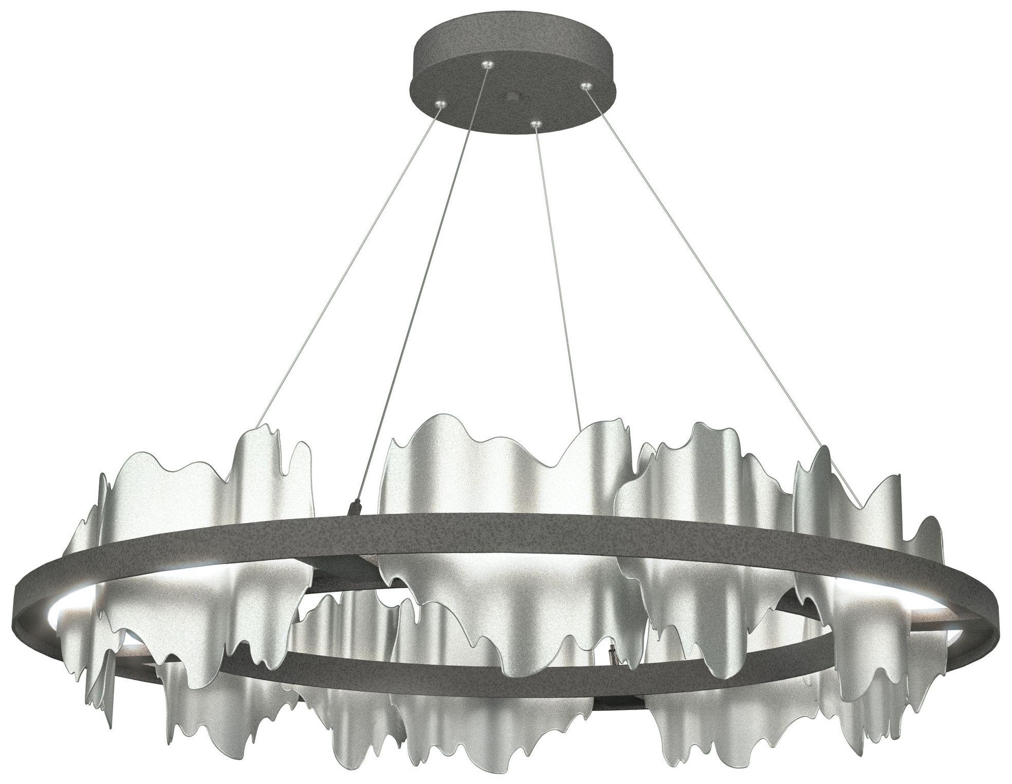 Hildene Circular LED Pendant - Iron - Platinum - Made to Order