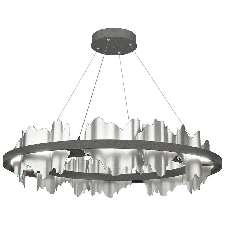 Image 1 Hildene Circular LED Pendant - Iron - Platinum
