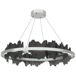 Hildene Circular LED Pendant - Platinum - Black