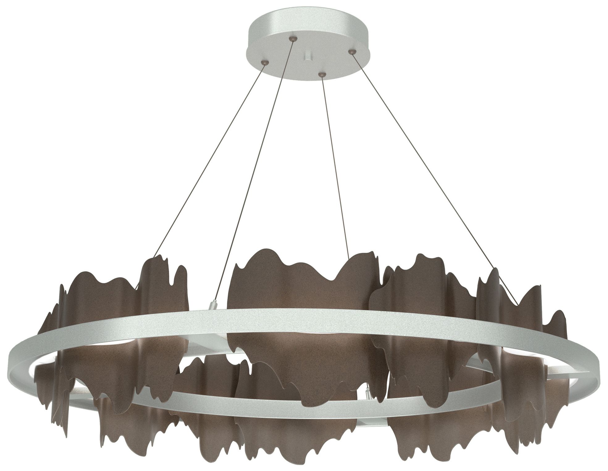 Hildene Circular LED Pendant - Platinum - Bronze - Made to Order