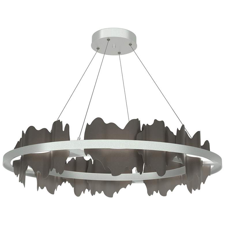 Image 1 Hildene Circular LED Pendant - Platinum - Dark Smoke
